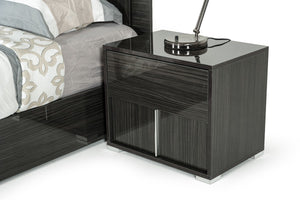Axman Italian Modern Grey Nightstand