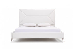 Cath Modern White Bed