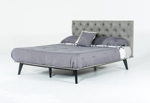 Garner Modern Grey & Walnut Bed