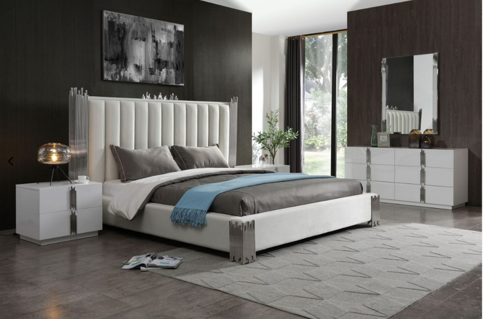 Tavi Modern Cream & Silver