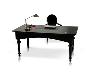 Alinmi Transitional Black Crocodile Lacquer Office Desk