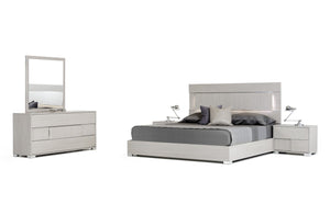 Modrest Izaan Italian Modern Grey Bed