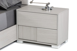 Erica Italian Modern Grey Nightstand