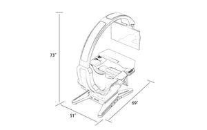 HAMISH ULTIMATE WORKING AND GAMING COMPUTER DESK WITH RECLINER