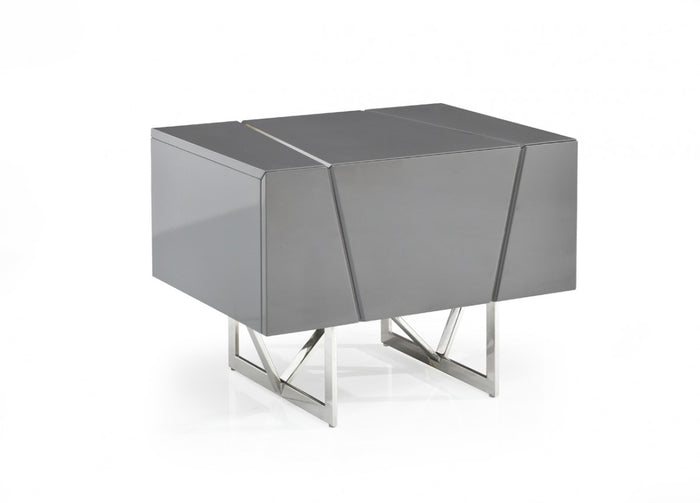 Ceremy Modern Grey Nightstand