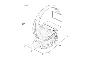 SHIN SMART WORKING AND GAMING DESK WITH RECLINER CHAIR | GAMING STATION