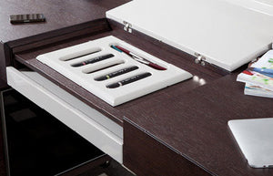 Euge Modern Brown Oak and Grey Office Desk